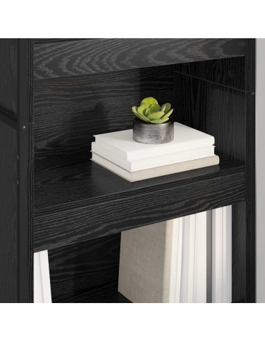 Armadio per Libri 2 pcs Rovere Nero 80 x 30 x 155 cm