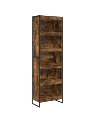 Armadio per Libri 2 pcs Quercia Fumosa 80 x 30 x 155 cm
