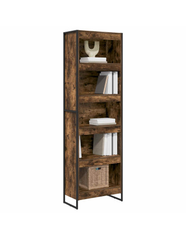 Armadio per Libri 2 pcs Quercia Fumosa 80 x 30 x 155 cm