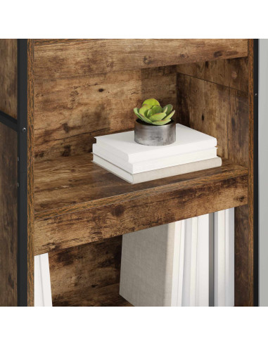 Armadio per Libri 2 pcs Quercia Fumosa 80 x 30 x 155 cm