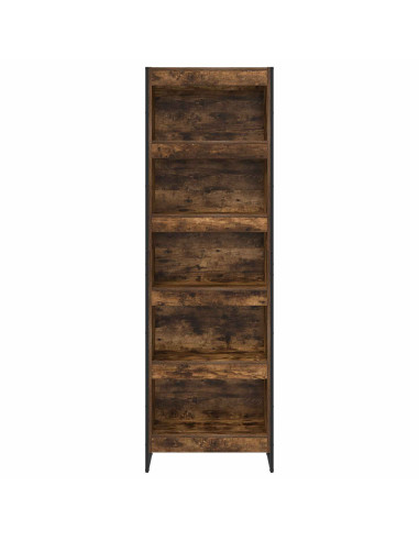 Armadio per Libri 2 pcs Quercia Fumosa 80 x 30 x 155 cm