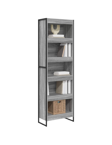 Armadio per Libri 2 pcs Grigio Sonoma 80 x 30 x 155 cm