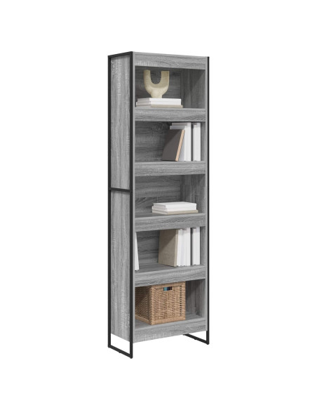 Armadio per Libri 2 pcs Grigio Sonoma 80 x 30 x 155 cm