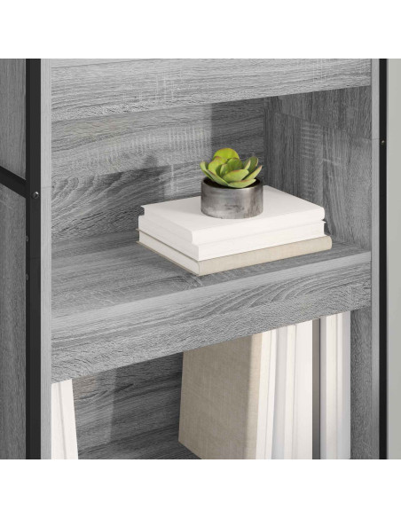 Armadio per Libri 2 pcs Grigio Sonoma 80 x 30 x 155 cm