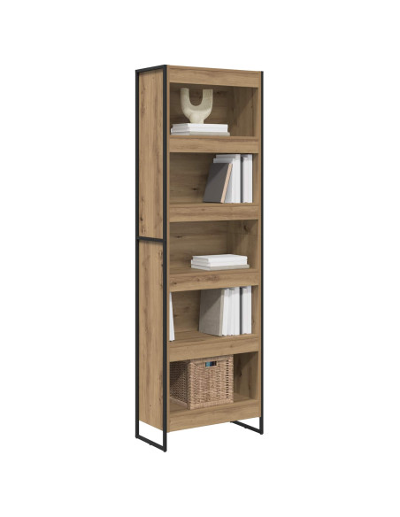 Armadio per Libri 2 pcs Rovere Artigianale 80 x 30 x 155 cm