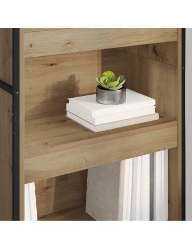 Armadio per Libri 2 pcs Rovere Artigianale 80 x 30 x 155 cm