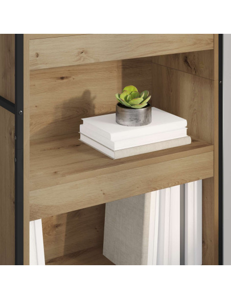 Armadio per Libri 2 pcs Rovere Artigianale 80 x 30 x 155 cm