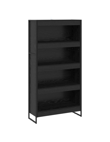 Armadio per Libri 2 pcs Rovere Nero 80 x 30 x 155 cm