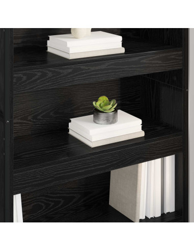 Armadio per Libri 2 pcs Rovere Nero 80 x 30 x 155 cm