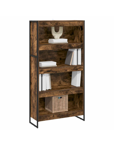 Armadio per Libri 2 pcs Quercia Fumosa 80 x 30 x 155 cm