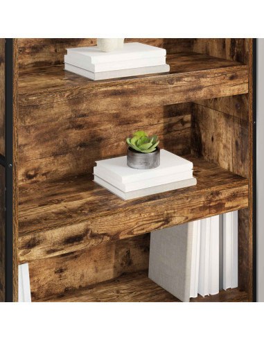 Armadio per Libri 2 pcs Quercia Fumosa 80 x 30 x 155 cm