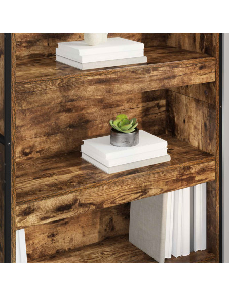 Armadio per Libri 2 pcs Quercia Fumosa 80 x 30 x 155 cm