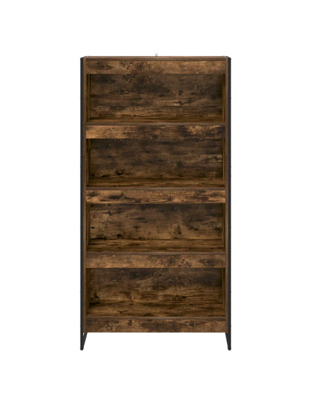 Armadio per Libri 2 pcs Quercia Fumosa 80 x 30 x 155 cm