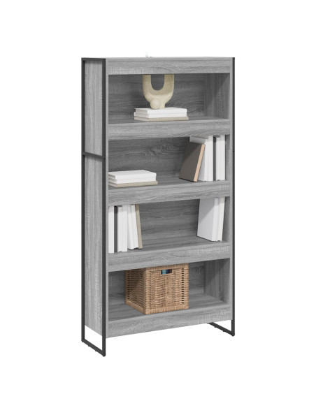 Armadio per Libri 2 pcs Grigio Sonoma 80 x 30 x 155 cm