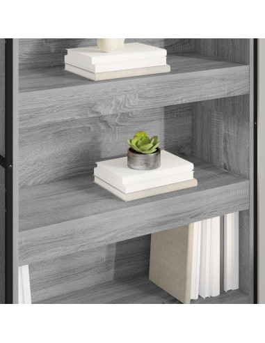 Armadio per Libri 2 pcs Grigio Sonoma 80 x 30 x 155 cm
