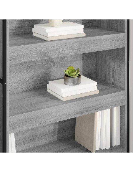 Armadio per Libri 2 pcs Grigio Sonoma 80 x 30 x 155 cm