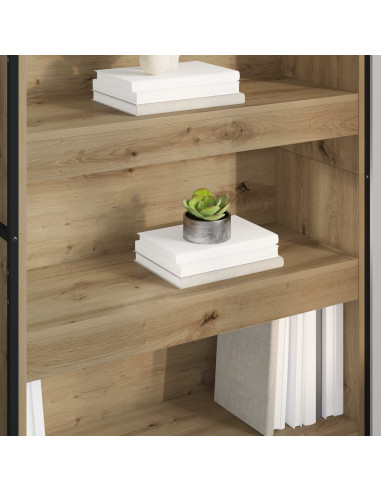 Armadio per Libri 2 pcs Rovere Artigianale 80 x 30 x 155 cm