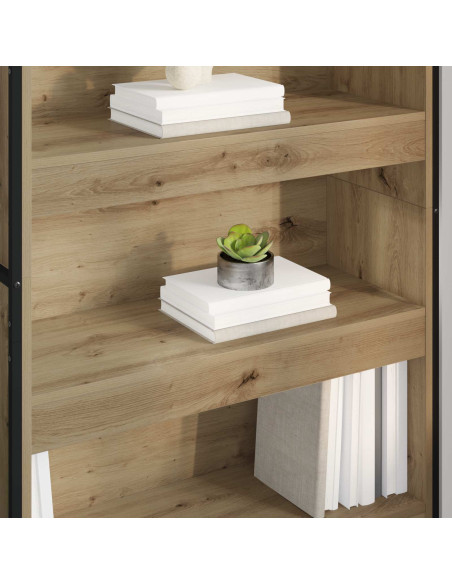 Armadio per Libri 2 pcs Rovere Artigianale 80 x 30 x 155 cm