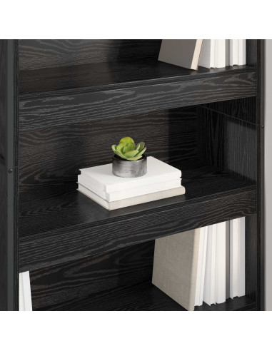 Armadio per Libri 2 pcs Rovere Nero 80 x 30 x 155 cm