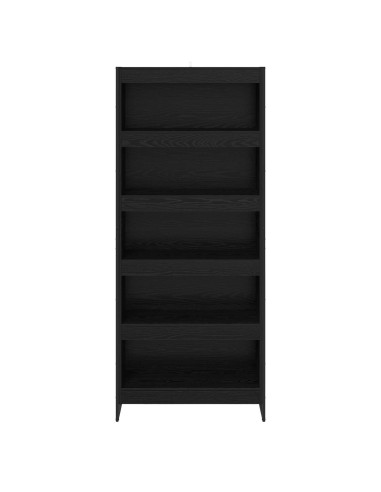 Armadio per Libri 2 pcs Rovere Nero 80 x 30 x 155 cm