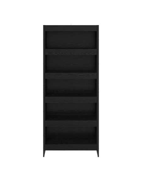 Armadio per Libri 2 pcs Rovere Nero 80 x 30 x 155 cm