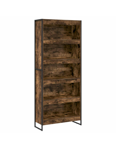 Armadio per Libri 2 pcs Quercia Fumosa 80 x 30 x 155 cm