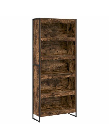 Armadio per Libri 2 pcs Quercia Fumosa 80 x 30 x 155 cm