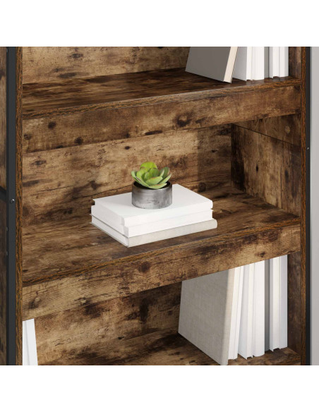 Armadio per Libri 2 pcs Quercia Fumosa 80 x 30 x 155 cm