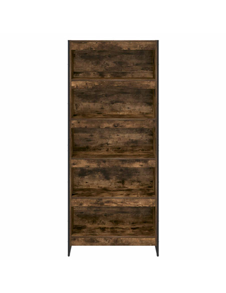 Armadio per Libri 2 pcs Quercia Fumosa 80 x 30 x 155 cm