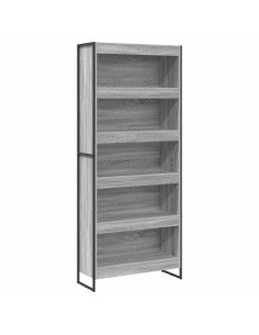Armadio per Libri 2 pcs Grigio Sonoma 80 x 30 x 155 cm 2