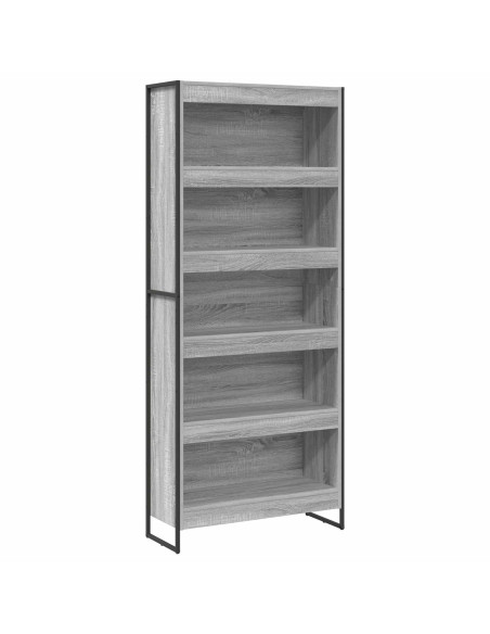 Armadio per Libri 2 pcs Grigio Sonoma 80 x 30 x 155 cm