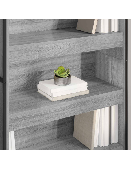 Armadio per Libri 2 pcs Grigio Sonoma 80 x 30 x 155 cm