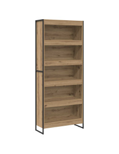 Armadio per Libri 2 pcs Rovere Artigianale 80 x 30 x 155 cm 2