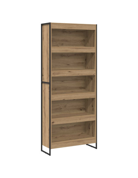 Armadio per Libri 2 pcs Rovere Artigianale 80 x 30 x 155 cm