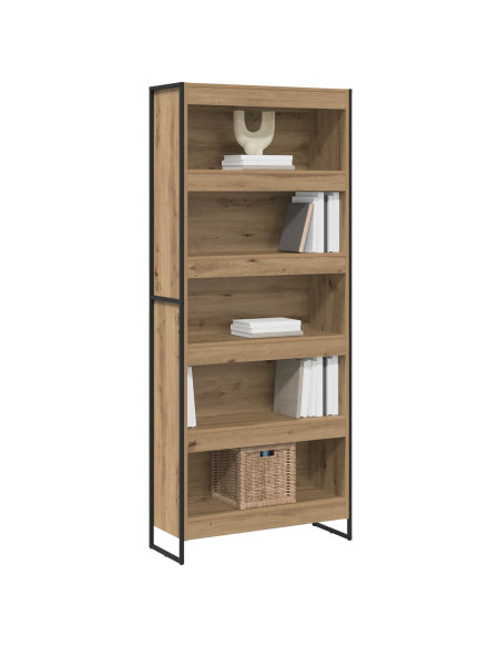 Armadio per Libri 2 pcs Rovere Artigianale 80 x 30 x 155 cm