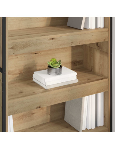 Armadio per Libri 2 pcs Rovere Artigianale 80 x 30 x 155 cm