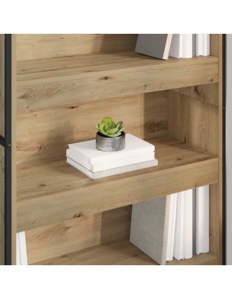 Armadio per Libri 2 pcs Rovere Artigianale 80 x 30 x 155 cm