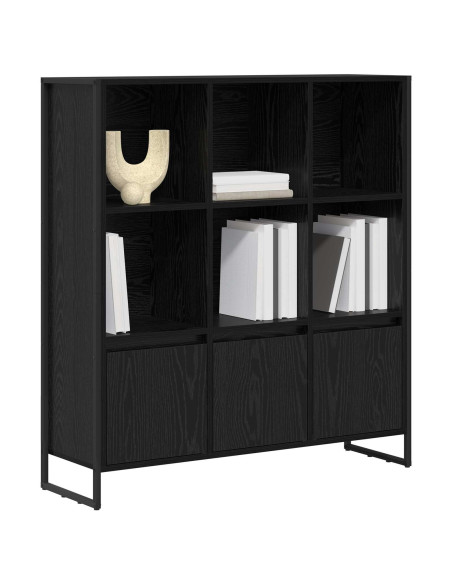 Armadio per Libri 2 pcs Rovere Nero 99,5 x 30 x 108 cm