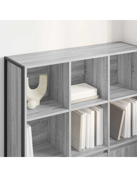 Armadio per Libri 2 pcs Grigio Sonoma 99,5 x 30 x 108 cm