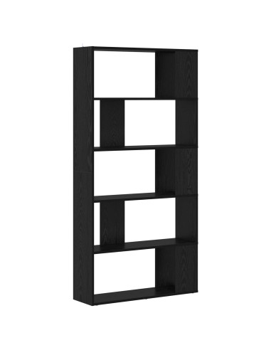 Armadio per Libri Rovere Nero 80 x 24 x 159 cm