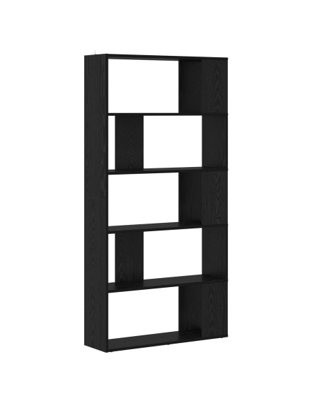 Armadio per Libri Rovere Nero 80 x 24 x 159 cm
