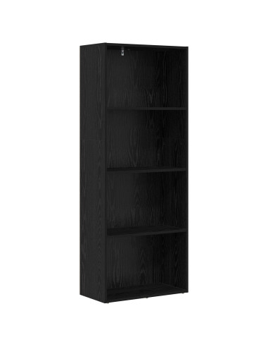 Scaffale Autoportante Rovere Nero 60 x 30 x 151,5 cm