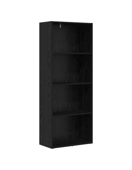 Scaffale Autoportante Rovere Nero 60 x 30 x 151,5 cm