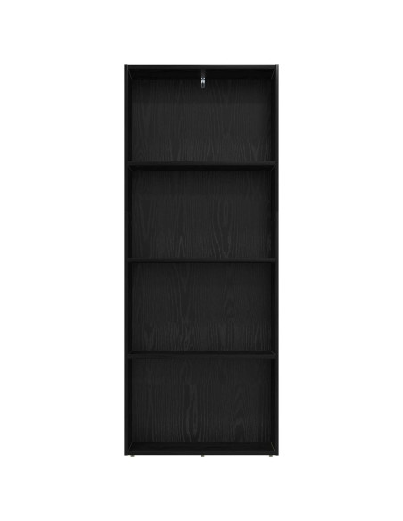 Scaffale Autoportante Rovere Nero 60 x 30 x 151,5 cm