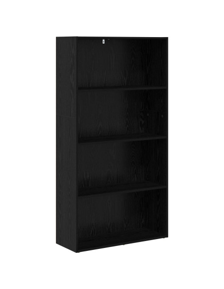 Scaffale Autoportante Rovere Nero 80 x 30 x 152 cm