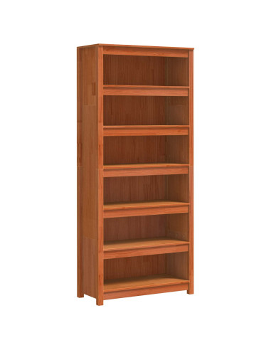 Armadio per Libri Marrone cerato 80 x 35 x 183 cm Pino massello