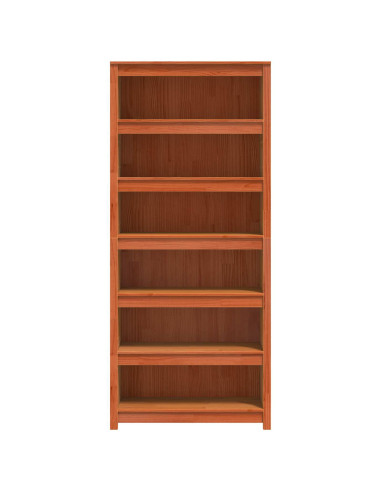 Armadio per Libri Marrone cerato 80 x 35 x 183 cm Pino massello
