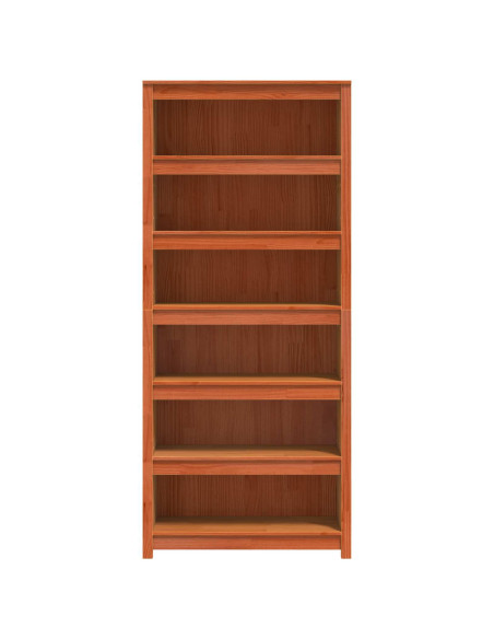 Armadio per Libri Marrone cerato 80 x 35 x 183 cm Pino massello