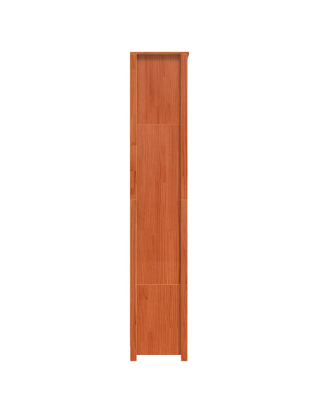Armadio per Libri Marrone cerato 80 x 35 x 183 cm Pino massello