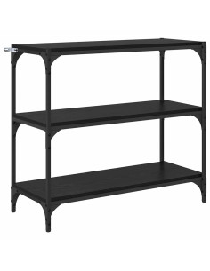 Armadio per Libri Rovere Nero 80 x 33 x 70,5 cm 2